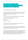 VITA 2022 ADVANCED TEST QUESTIONS & UPDATED CORRECT ANSWERS 100&percnt; COMPLETE
