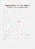 ULL Nursing 204 Final Exam Questions And Correct Answers&vert; Graded A&plus;