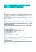 SOA EXAM FM SAMPLE QUESTIONS WITH CORRECT ANSWERS