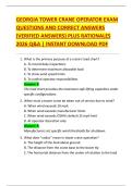 GEORGIA TOWER CRANE OPERATOR EXAM  QUESTIONS AND CORRECT ANSWERS  &lpar;VERIFIED ANSWERS&rpar; PLUS RATIONALES  2026 Q&A &vert; INSTANT DOWNLOAD PDF 