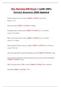 ULL Nursing 208 Exam 1 &vert;with 100&percnt; Correct Answers&vert; 2026 Updated