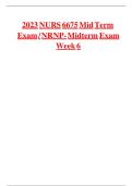 2023 NURS 6675 Mid Term Exam &sol; NRNP- Midterm Exam Week 6