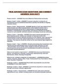 TRUE ADVISOR EXAM QUESTIONS AND CORRECT ANSWERS 2026-2027&excl;&excl;