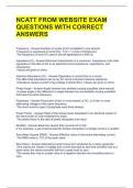 NCATT FROM WEBSITE EXAM QUESTIONS WITH CORRECT ANSWERS 