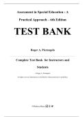 Test Bank For Assessment in Special Education A Practical Approach 6th Edition By Roger A&period; Pierangelo &lpar;All Chapters&rpar;