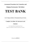 Test Bank For Assessment Procedures for Counselors and Helping Professionals&comma; 9th Edition by by Carl J&period; Sheperis&comma; Robert J&period; Drummond&comma; Karyn D&period; Jones