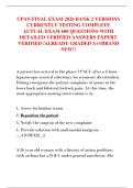 CPAN FINAL EXAM 2026 BANK 2 VERSIONS  CURRENTLY TESTING COMPLETE  ACTUAL EXAM 600 QUESTIONS WITH  DETAILED VERIFIED ANSWERS EXPERT  VERIFIED &sol;ALREADY GRADED A&plus;&sol;&sol;BRAND  NEW&excl;&excl;
