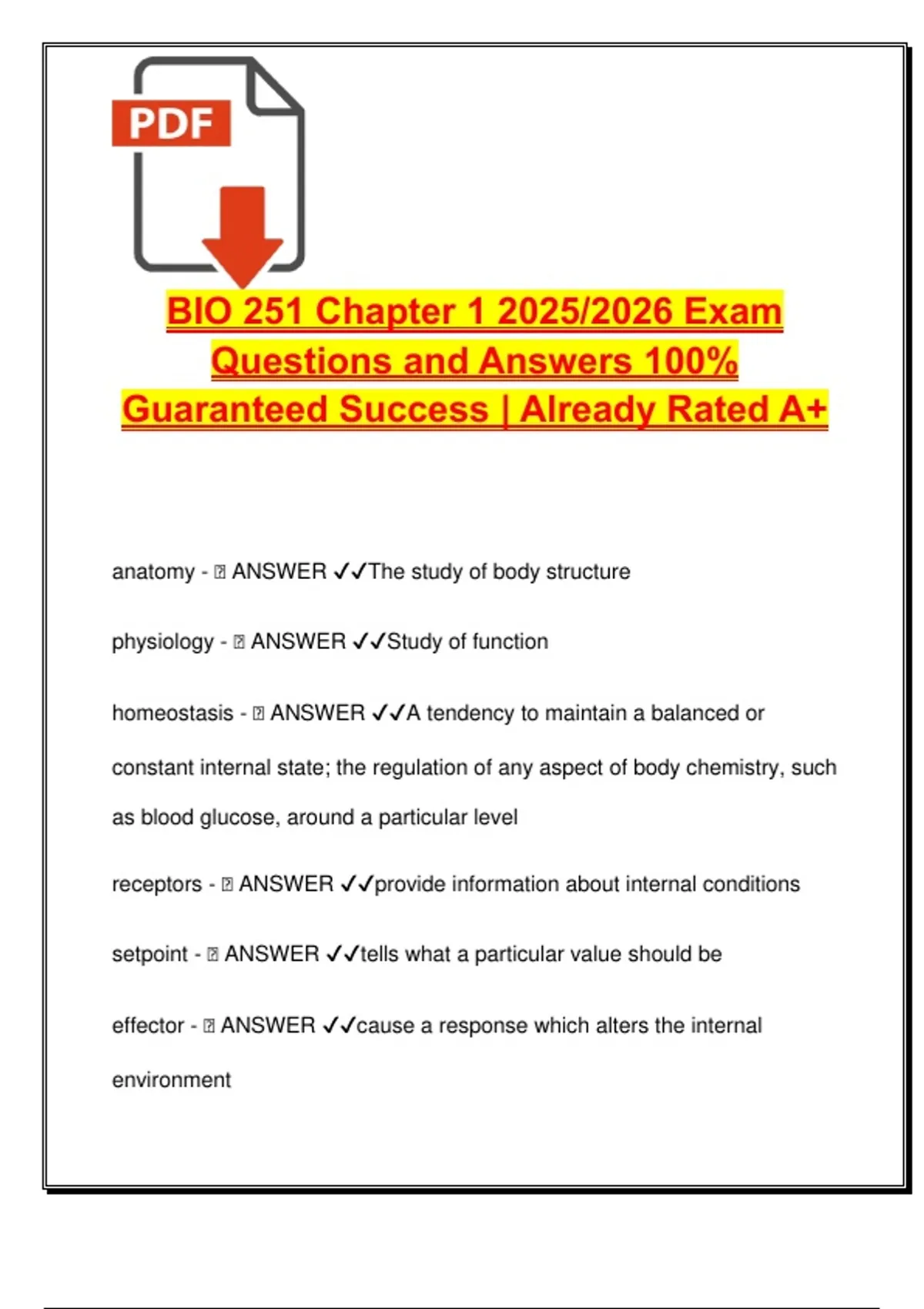 BIO 251 – Anatomy & Physiology | Exam Q&A (45) | Body Systems, Planes ...