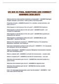 UCI BIO 93 FINAL QUESTIONS AND CORRECT ANSWERS 2026-2027&excl;&excl;