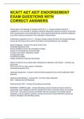 NCATT AET AEIT ENDORSEMENT EXAM QUESTIONS WITH CORRECT ANSWERS