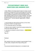 PSYCHOTHERAPY NRNP 6645  QUESTIONS AND ANSWERS 20252026