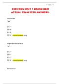 C959 WGU UNIT 1 BRAND NEW  ACTUAL EXAM WITH ANSWERS 20252026