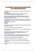 CA OPTOMETRY LAW EXAM UPDATED SET WITH 100&percnt; VERIFIED SOLUTIONS&excl;&excl;