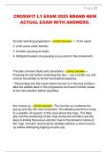 CROSSFIT L1 EXAM 20252026 BRAND NEW  ACTUAL EXAM WITH ANSWERS&period; 