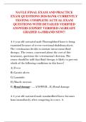 NAVLE FINAL EXAM AND PRACTICE  EXAM QUESTIONS 2026 BANK CURRENTLY  TESTING COMPLETE ACTUAL EXAM  QUESTIONS WITH DETAILED VERIFIED  ANSWERS EXPERT VERIFIED &sol;ALREADY  GRADED A&plus;&sol;&sol;BRAND NEW&excl;&excl;
