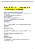 AORN STUDY TEST QUESTIONS WITH 100&percnt; CORRECT ANSWERS 