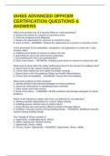 IAHSS ADVANCED OFFICER CERTIFICATION QUESTIONS & ANSWERS