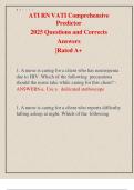 ATI RN VATI Comprehensive  Predictor  2025 Questions and Corrects  Answers  &vert;Rated A&plus;