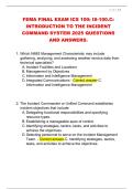 FEMA ICS 100 Final Exam 2025&colon; IS-100&period;C Introduction to Incident Command System Questions & Answers