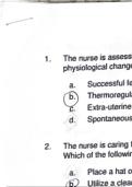 NUR 230 Maternal Exam 2 Questions And Answers With Complete Solution