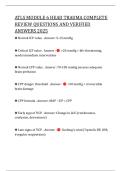ATLS MODULE 6 HEAD TRAUMA COMPLETE REVIEW QUESTIONS AND VERIFIED ANSWERS 2025