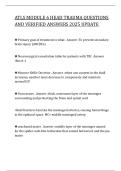 ATLS MODULE 6 HEAD TRAUMA QUESTIONS AND VERIFIED ANSWERS 2025 UPDATE