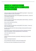 WEEK 4 - NSE103 EXAM QUESTIONS WITH COMPLETE A&plus; SOLUTIONS 