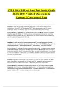 ATLS 10th Edition Post Test Study Guide 2025&colon; 200&plus; Verified Questions & Answers &vert; Guaranteed Pass