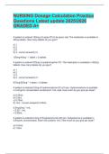 NURSING Dosage Calculation Practice  Questions Latest update 2025&sol;2026  GRADED A&plus;