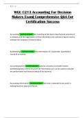 WGU C213 Accounting For Decision Makers Exam&vert; Comprehensive Q&A For Certification Success