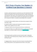 PECT Prek-4 Practice Test Module 2 &vert; Certified Exam Questions & Answers