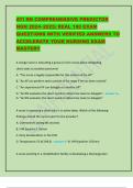 ATI RN COMPREHENSIVE PREDICTOR NGN 2024&ndash;2025&colon; REAL 180 EXAM QUESTIONS WITH VERIFIED ANSWERS TO ACCELERATE YOUR NURSING EXAM MASTERY