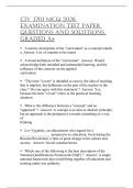 CIV 3701 MCQ2026EXAMINATIONTESTPAPERQUESTIONS ANDSOLUTIONSGRADEDA&plus;