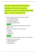Georgia Industrial Pipefitting Exam  Questions And Correct Answers  &lpar;Verified Answers&rpar; Plus Rationales 2026  Q&A &vert; Instant Download Pdf 