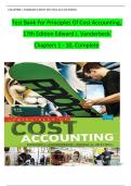 Test Bank for Principles of Cost Accounting &lpar;17th Edition&rpar; &vert; 2025&sol;2026 Latest Update Practice & Review Pack