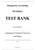 Test Bank &mdash; Managerial Accounting&comma; 5th Edition &mdash; Stacey M&period; Whitecotton&comma; Robert Libby & Fred Phillips &mdash; ISBN 9781265317515 &mdash; Latest Update 2025&sol;2026 &mdash; &lpar;All Chapters Covered&rpar;