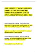 RMIN 5100S TEST 2 BROWN EXAM WITH CORRECT ACTUAL QUESTIONS AND CORRECTLY WELL DEFINED ANSWERS LATEST ALREADY GRADED A&plus; 2025 &ndash; 2026