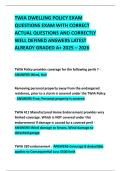 TWIA DWELLING POLICY EXAM QUESTIONS EXAM WITH CORRECT ACTUAL QUESTIONS AND CORRECTLY WELL DEFINED ANSWERS LATEST ALREADY GRADED A&plus; 2025 &ndash; 2026