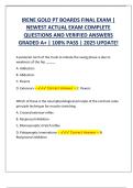 IRENE GOLD PT BOARDS FINAL EXAM | NEWEST ACTUAL EXAM COMPLETE QUESTIONS AND VERIFIED ANSWERS GRADED A+ | 100% PASS | 2025 UPDATE!