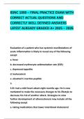 BSNC 1000 &ndash; FINAL PRACTICE EXAM WITH CORRECT ACTUAL QUESTIONS AND CORRECTLY WELL DEFINED ANSWERS LATEST ALREADY GRADED A&plus; 2025 &ndash; 2026