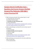 Georgia Arborist Certification Exam &ndash;  Questions And Correct Answers &lpar;Verified  Answers&rpar; Plus Rationales 2026 Q&A &vert;  Instant Download Pdf