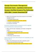 Georgia Stormwater Management  Contractor Exam &ndash; Questions And Correct  Answers &lpar;Verified Answers&rpar; Plus Rationales  2026 Q&A &vert; Instant Download Pdf 
