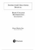 Solution Manual for Basic College Mathematics 6th Edition by Elayn Martin-Gay&comma; &lpar;All Chapters 1-11&rpar;