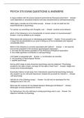 PSYCH 375 EXAM QUESTIONS & ANSWERS