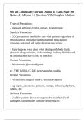 NR 446 Collaborative Nursing Quizzes & Exams Study Set Quizzes 1-2&semi; Exams 1-2 Questions With Complete Solutions