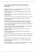 PSYC 375 MIDTERM PRACTICE QUESTIONS & ANSWERS