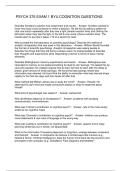 PSYCH 375 EXAM 1 BYU COGNITION QUESTIONS