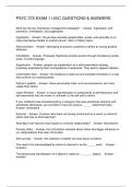 PSYC 375 EXAM 1 UVIC QUESTIONS & ANSWERS