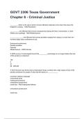 GOVT 2306 Texas Government Chapter 6 - Criminal Justice NEWEST 2026&sol;2027 ACTUAL EXAM COMPLETE QUESTIONS AND CORRECT DETAILED ANSWERS &lpar;VERIFIED ANSWERS&rpar; &vert;ALREADY GRADED A&plus;&vert;&vert;BRAND NEW&excl;&excl;