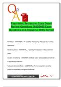 Psychiatric Technician State Board Review – 100% Solved | 100 Questions on Mental Health, Medications, Legal/Ethical Care – 2025/2026
